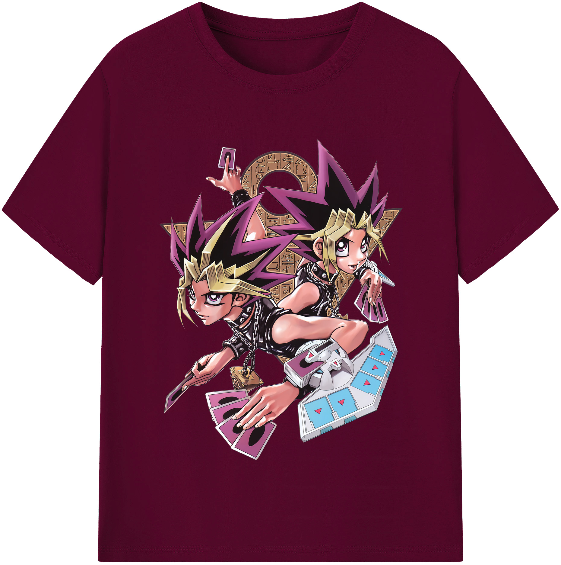 （画像用） 遊☆戯☆王 Yu-Gi-Oh! レディースカジュアルプリントTシャツ（綿100％）